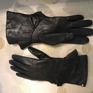 DVF Cashmere Lined Leather Gloves